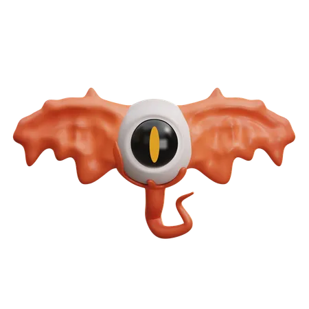 Ojo de monstruo volador  3D Icon