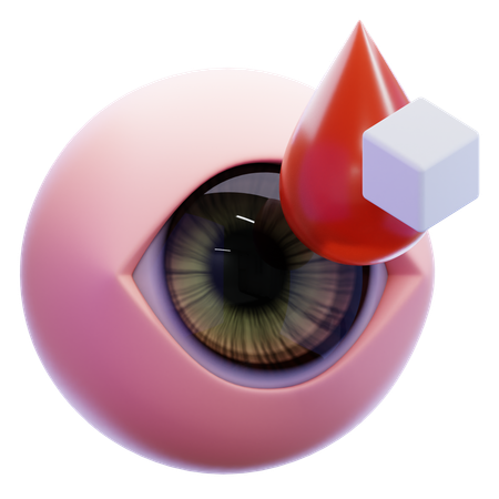 Ojo diabético  3D Icon