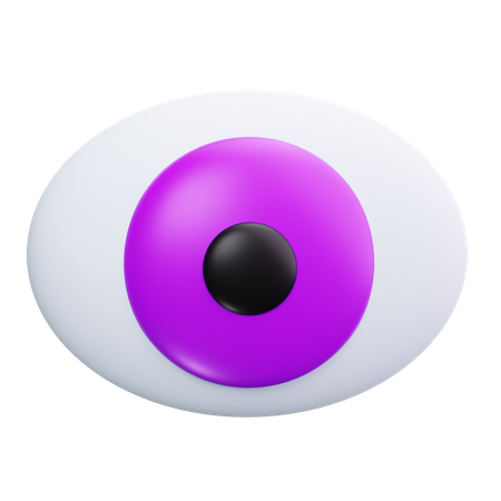 Ojo morado  3D Icon