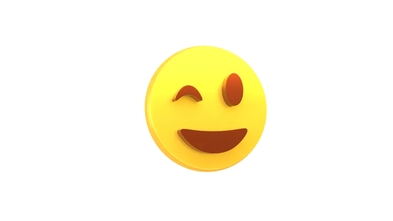 Emoji de parpadeo de ojos  3D Emoji