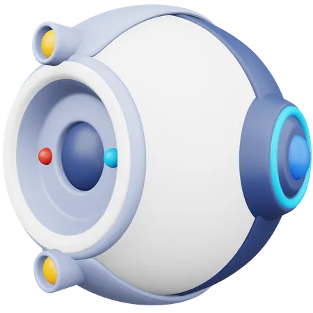 Ojo de robot flotante  3D Icon
