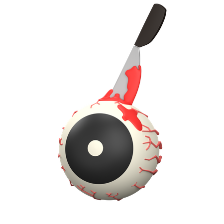Sangre de ojo con cuchillo  3D Icon