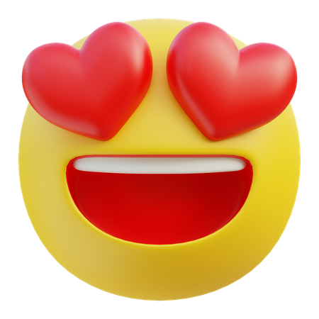 Emojis de ojos de amor  3D Icon