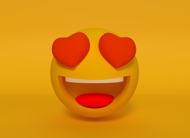 Ojos del corazón  3D Emoji
