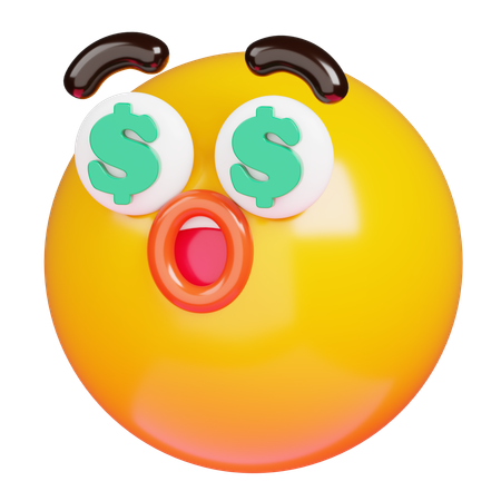 Emoji de ojos de dinero  3D Icon