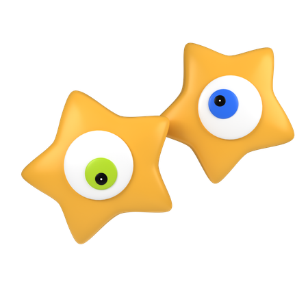 Ojos de estrella  3D Icon