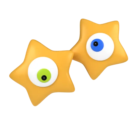 Ojos de estrella  3D Icon