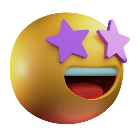 Ojos de estrella  3D Emoji