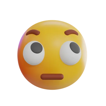 Emoji de ojos en blanco  3D Icon