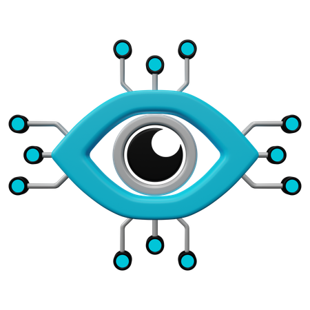 Ojos que escanean con IA  3D Icon