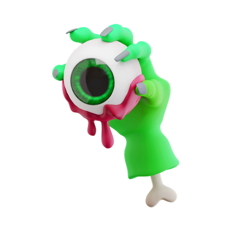 Ojos espeluznantes en la mano  3D Icon