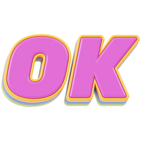 Ok  3D Icon