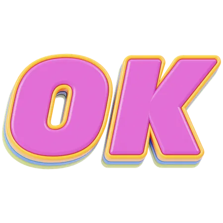 Ok  3D Icon