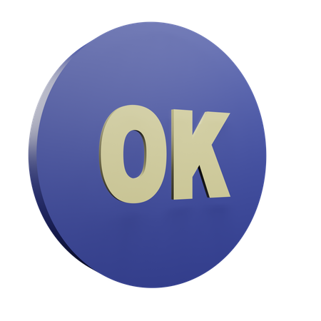 Ok  3D Icon