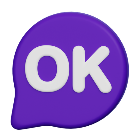 Ok  3D Icon