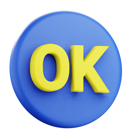 Ok  3D Icon