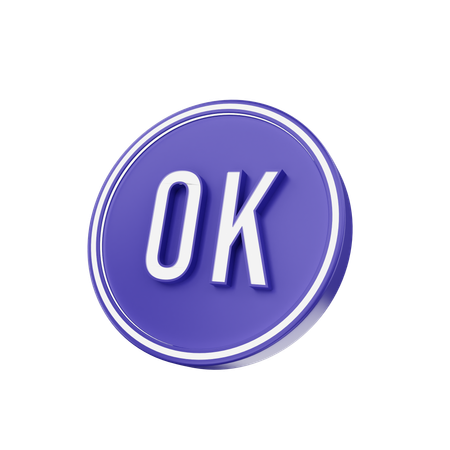 Ok  3D Icon