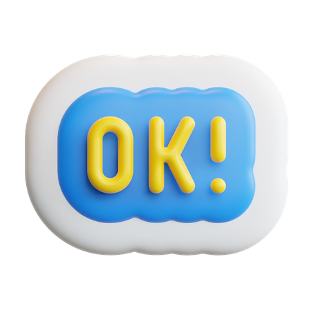 Ok  3D Sticker