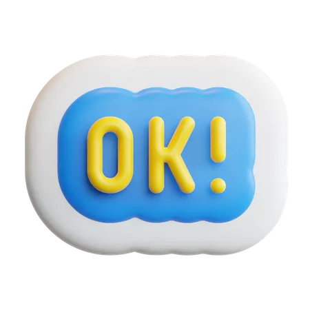 Ok  3D Sticker