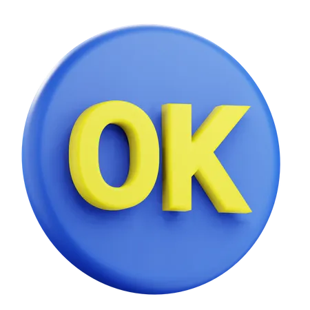 Ok  3D Icon