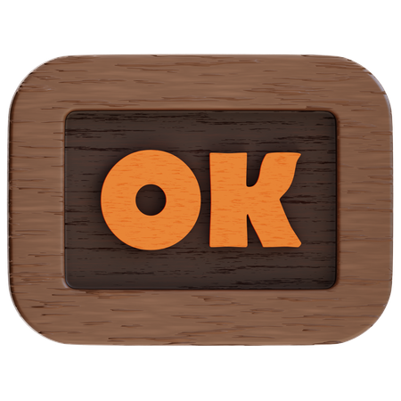 Botão ok  3D Icon