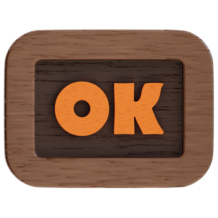OKボタン  3D Icon