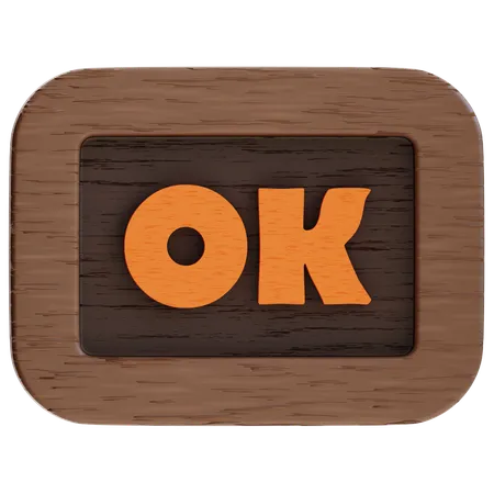 OKボタン  3D Icon
