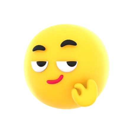 Ok Emoticon Face Emoji  3D Icon