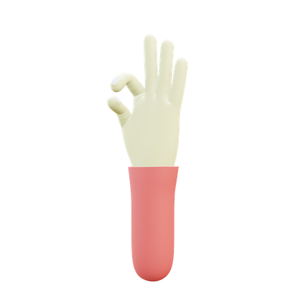Ok Finger Gesture  3D Icon