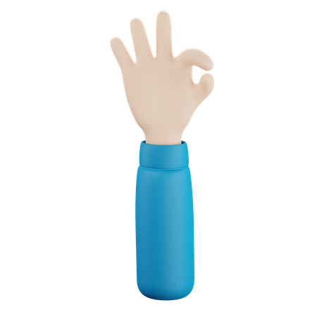 Ok Finger Hand Gesture  3D Icon