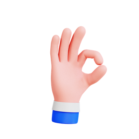 Ok geste  3D Icon