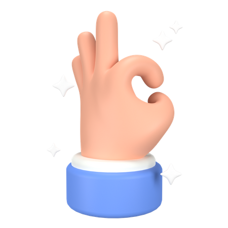 Ok, geste de la main  3D Icon