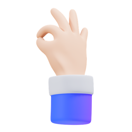 Ok gesto  3D Icon