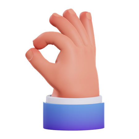 Ok gesto com a mão  3D Icon