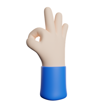 Ok gesto com a mão  3D Icon