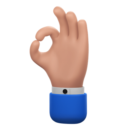 Ok gesto com a mão  3D Icon