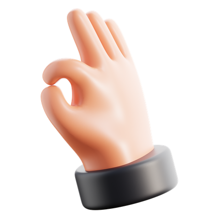 Ok gesto con la mano  3D Icon