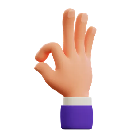 Ok gesto con la mano  3D Icon