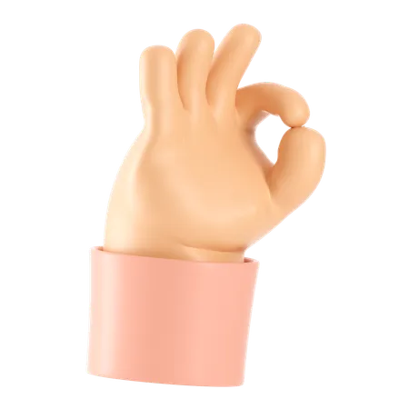 Ok gesto con la mano  3D Icon