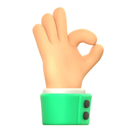 Ok gesto con la mano  3D Icon