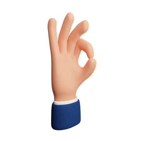 Ok gesto con la mano  3D Icon