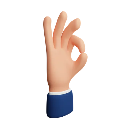 Ok gesto con la mano  3D Icon