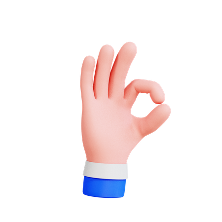 Ok Gesture  3D Icon