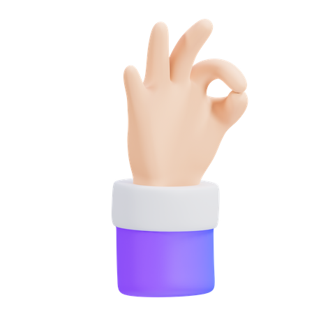 Ok Gesture  3D Icon