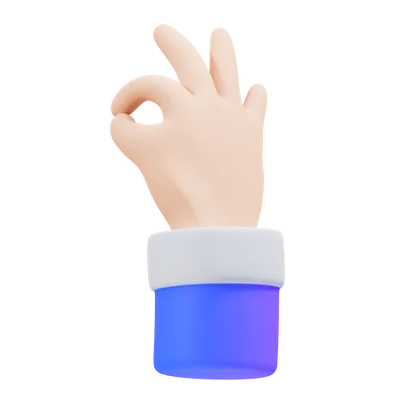 Ok Gesture  3D Icon