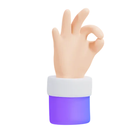 Ok Gesture  3D Icon