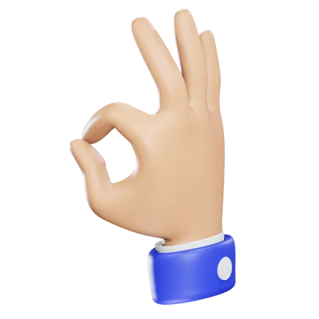 Ok Hand  3D Icon