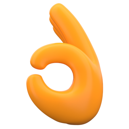 Ok Hand  3D Icon