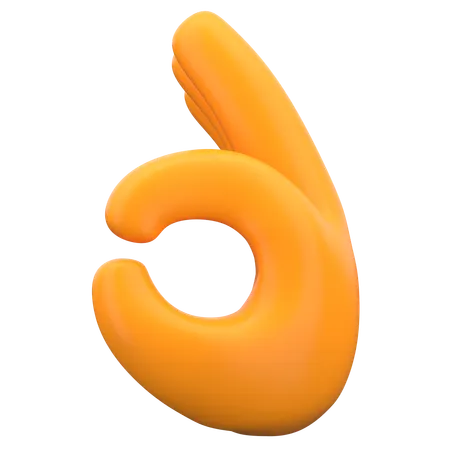 Ok Hand  3D Icon