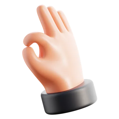 Ok Hand Gesture 3 D 3D Icon